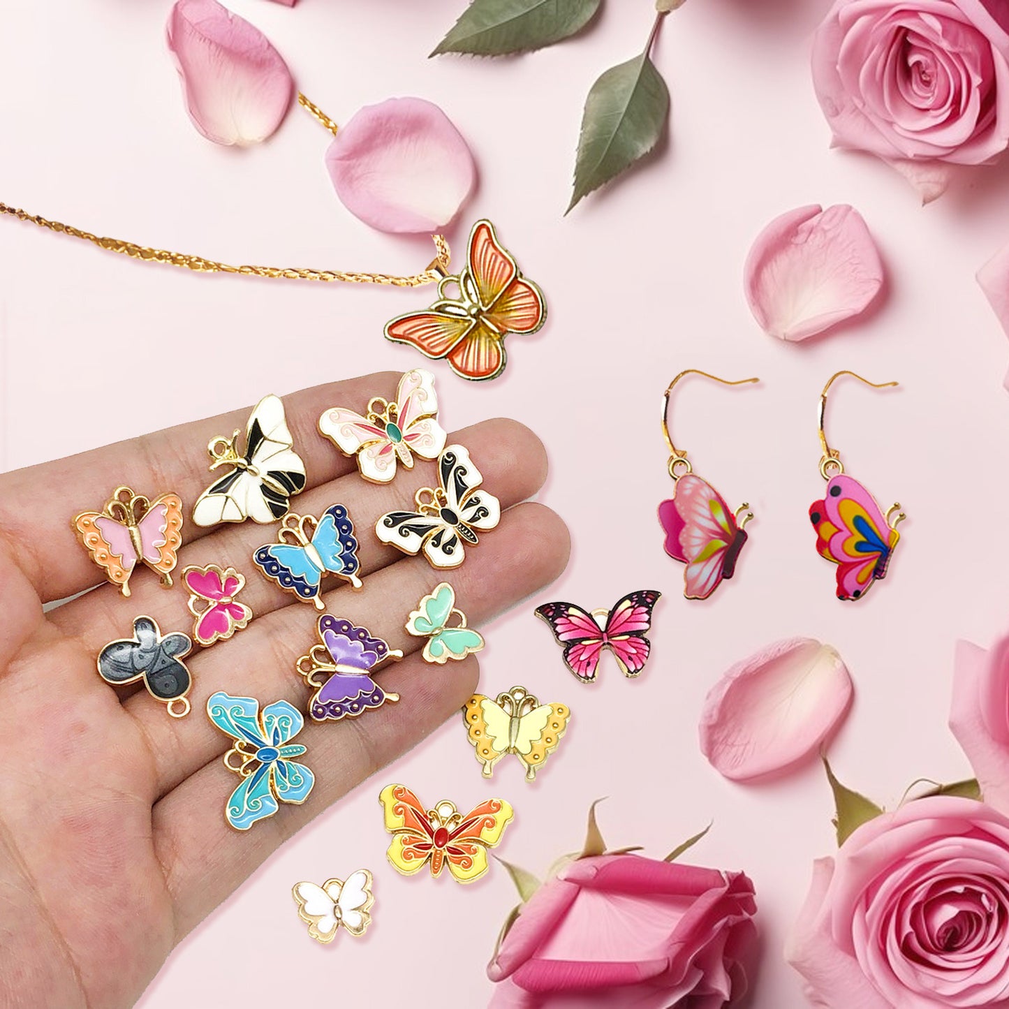 126 Pcs Butterfly Charms