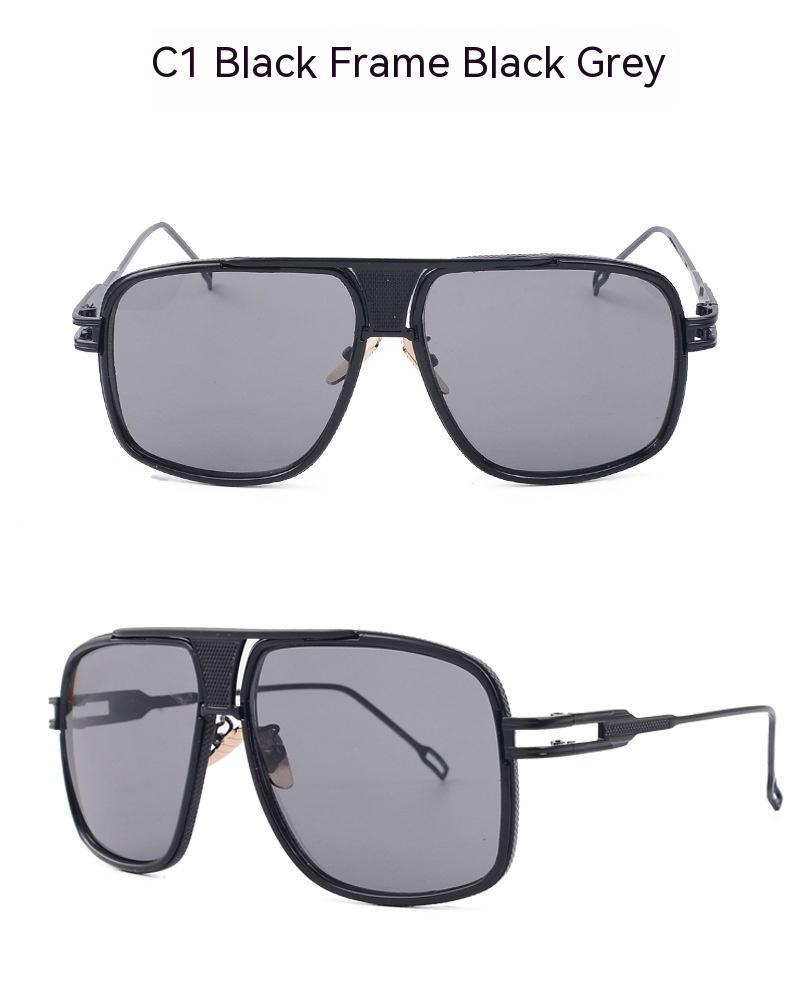 Men's Women's Sunglasses Fashion Vintage With Large Rims Metal Gradient